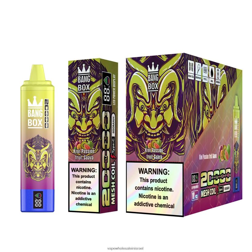 8X822D127 - Vape Wholesale In Israel קיווי פסיפלורה גויאבה Bang Box 20000