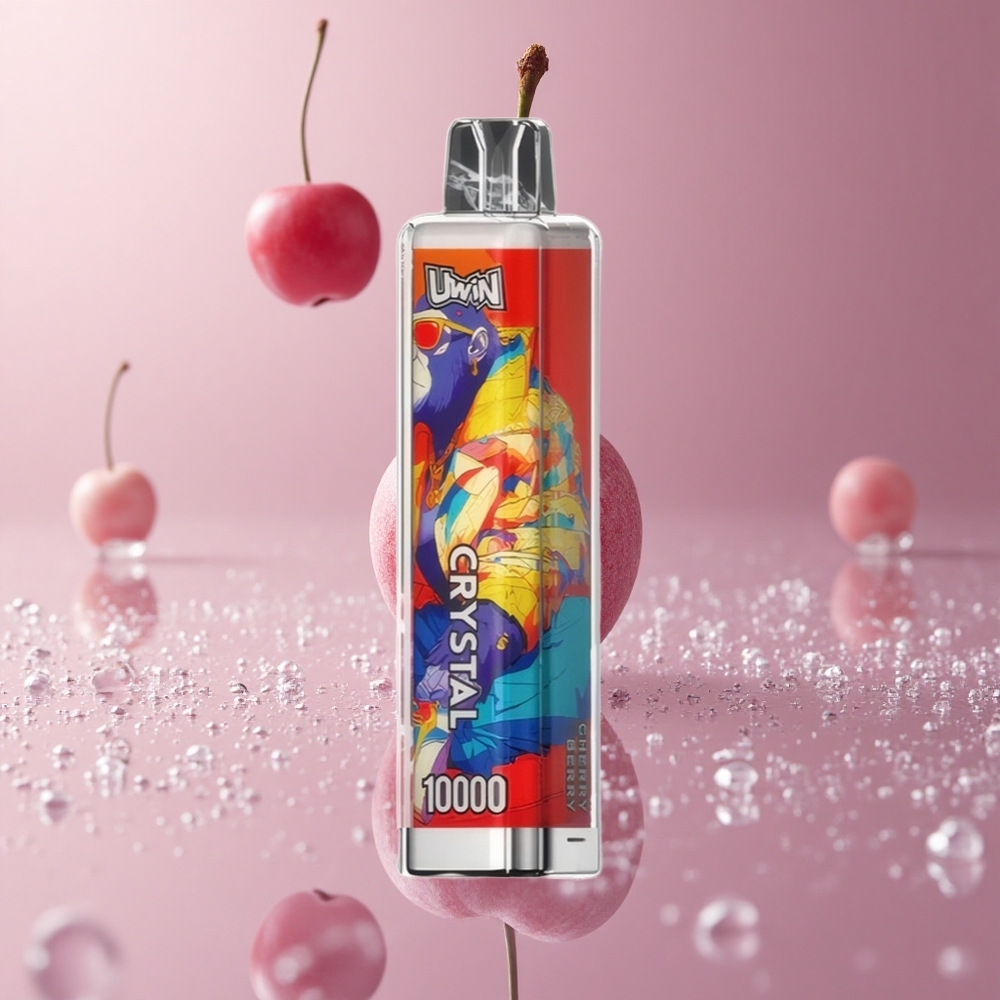 UWIN Crystal 10000 Puffs דיספוזבל וייפ דובדבן פירות יער עם תאורת RGB