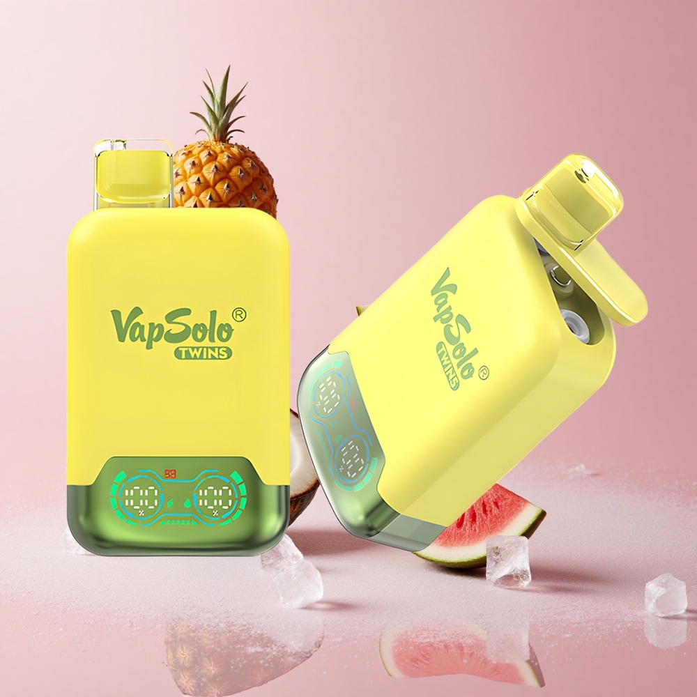 Vapsolo Twins 20000 Puffs אננס קוקוס ואבטיח אייס 40 מ"ל נוזל