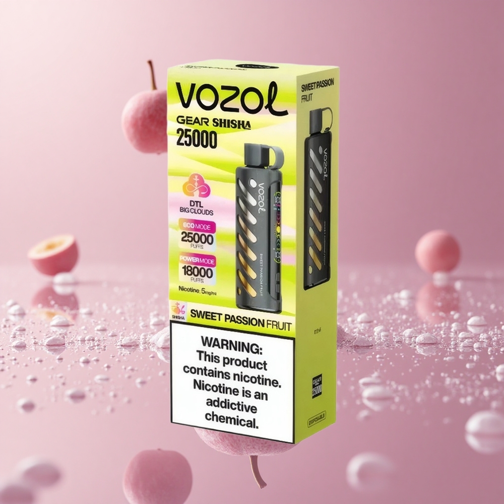 VOZOL Gear Shisha 25000 Puffs פאסיון פירות מתוק S.i.L.C Tech